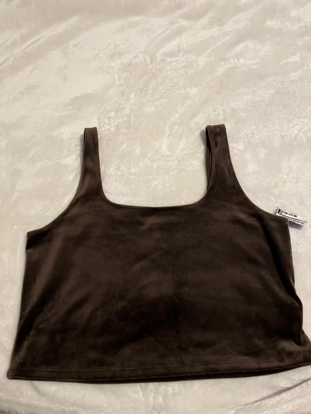 Women's Brown Scoop Neck Tank Top